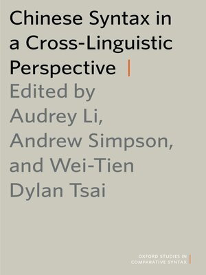 cover image of Chinese Syntax in a Cross-Linguistic Perspective